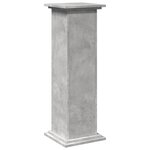 vidaXL Piédestal avec rangement gris béton 31x30x90 cm bois ingénierie