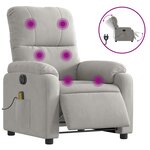 vidaXL Fauteuil inclinable de massage électrique gris clair