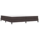 vidaXL Lit à ressorts avec matelas Marron foncé 200 x 200 cm tissu