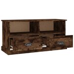 vidaXL Meuble TV chêne fumé 93x35 5x45 cm bois d'ingénierie