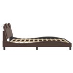 vidaXL Cadre de lit avec tête de lit Marron 160x200 cm Similicuir