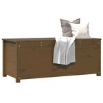 vidaXL Boîte de rangement Marron miel 110x50x45 5cm Bois massif de pin