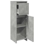 vidaXL Armoire de salle de bain Gris béton 30x30x95 cm Aggloméré
