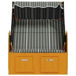 vidaXL Strandkorb avec auvent résine tressée et bois solide noir gris