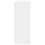 vidaXL Buffets avec lumières LED 3 Pièces blanc bois d'ingénierie