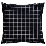 vidaXL Coussins Éparpillés À carreaux 4 Pièces Carreaux Noirs 50 x 50 cm