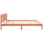 vidaXL Cadre de lit Marron cire 200 x 220 cm Bois massif en pin