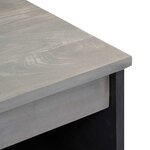 vidaXL Buffet Gris et or 60 x 33.5 x 75 cm Bois de manguier massif