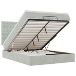 vidaXL Cadre de lit ottoman et matelas gris clair 140x190 velours