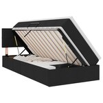vidaXL Lit avec rangement et matelas avec matelas Noir 100 x 200 cm