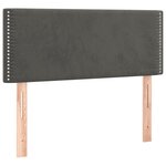 vidaXL Sommier à lattes de lit et matelas Gris foncé 120x200cm Velours