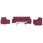 vidaXL Ensemble de canapés 4 Pièces repose-pied et coussins décoratifs