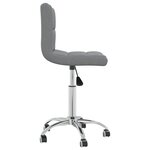 vidaXL Chaise pivotante de bureau Gris clair Tissu