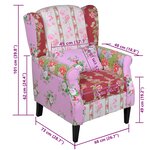 vidaXL Fauteuil avec design de patchwork Tissu