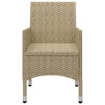 vidaXL Ensemble à manger de jardin 5 Pièces Beige