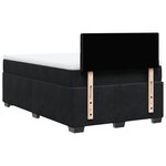 vidaXL Sommier à lattes de lit avec matelas Noir 120x200 cm Velours