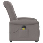 vidaXL Fauteuil de massage inclinable électrique Taupe Tissu