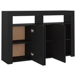 vidaXL Buffet avec lumières LED noir 115 5x30x75 cm