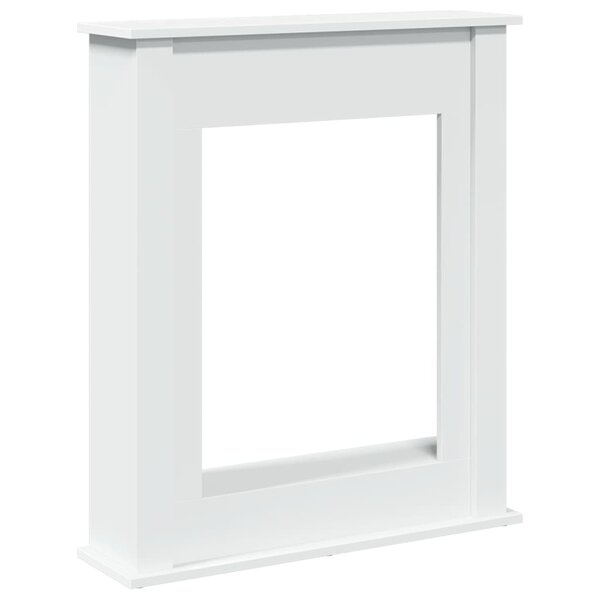 VidaXL Cadre de cheminée blanc 75x20x87 5 cm bois d'ingénierie