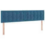 vidaXL Lit de Rangement avec matelas Bleu foncé 160 x 200 cm Velours