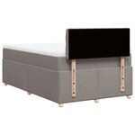 vidaXL Sommier à lattes de lit avec matelas Taupe 120x200 cm Tissu