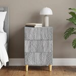 vidaXL Table de chevet Sonoma gris 43 x 39 5 x 66 5 cm