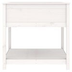 vidaXL Jardinière avec étagère Blanc 82 5x82 5x81cm Bois massif de pin