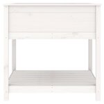 vidaXL Jardinière avec étagère Blanc 82 5x82 5x81cm Bois massif de pin