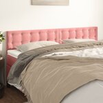 vidaXL Têtes de lit 2 Pièces Rose 100x5x78/88 cm Velours