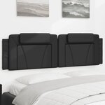 vidaXL Coussin de tête de lit noir 183 cm similicuir