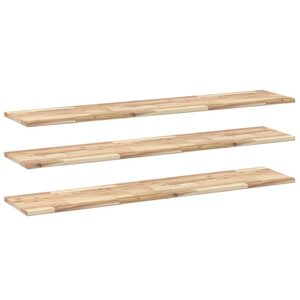 vidaXL Étagères flottantes 3 Pièces 160x30x2 cm acacia massif non traité