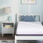 vidaXL Matelas Blanc  Gris 80 x 160 cm Mousse
