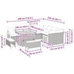 vidaXL Ensemble de canapé de jardin 12 Pièces Noir polyrotin