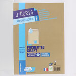 Lot de 10 Pochettes d'expédition, C4, 229 x 324 mm, auto-adhésif