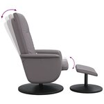 vidaXL Fauteuil inclinable de massage avec repose-pied gris similicuir