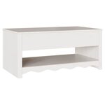 vidaXL Table basse Drammen Blanc 99 x 55 x 45 cm Bois massif en pin