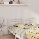 vidaXL Tête de lit Blanc 156x4x100 cm Bois de pin massif