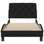 vidaXL Cadre de lit sans matelas noir 90x200 cm tissu