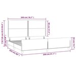 vidaXL Cadre de lit avec tête de lit Noir 200x200 cm Tissu