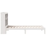 vidaXL Lit bibliothèque sans matelas blanc 90x190cm bois de pin massif