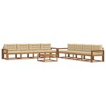 vidaXL Ensemble de canapés d'extérieur 9 Pièces Naturel et Beige