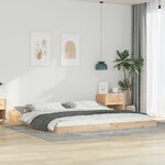 vidaXL Cadre de lit Marron 180 x 220 cm Bois massif en pin