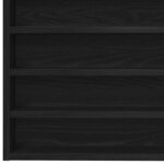 vidaXL Cabinet d'Affichage avec étagère Chêne noir 100 x 8.5 x 50 cm