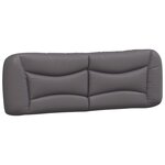 vidaXL Coussin de tête de lit Hvar gris 160 cm similicuir