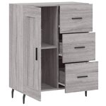 vidaXL Buffet sonoma gris 69 5x34x90 cm bois d'ingénierie
