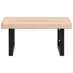 vidaXL Étagère de vasque murale acier et bois de chêne massif