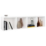 vidaXL Bibliothèque/Meuble TV Blanc 36x30x143 cm Bois d'ingénierie
