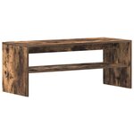 vidaXL Meuble TV Chêne fumé 100x40x40 cm Bois d'ingénierie