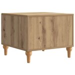 vidaXL Table basse Chêne artisanal 49 x 50 x 40 cm Bois d'ingénierie