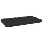vidaXL Canapé central palette de jardin noir bois de pin imprégné